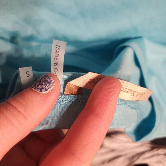 Soft Surroundings blue easy knit coverup dress Sma - Picture 3 of 5